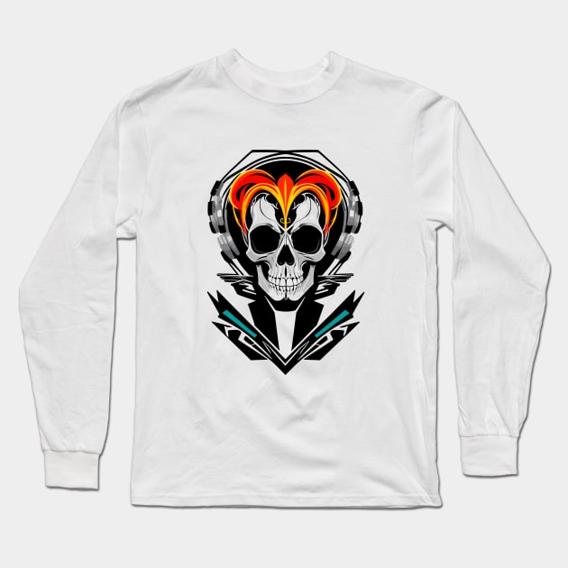 Skull Long Sleeve T-Shirt by Prime Quality Designs